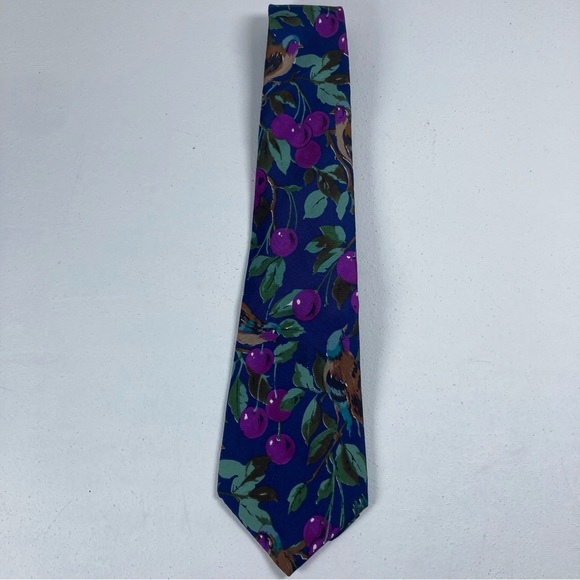 Vintage Don Loper Tie Beverlly  Hills 100% Silk Floral Men's - Picture 7 of 12